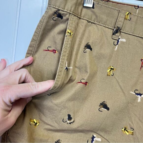 Vintage Eddie Bauer Fly Fishing pattern shorts 35W 100 percent cotton - Picture 6 of 15